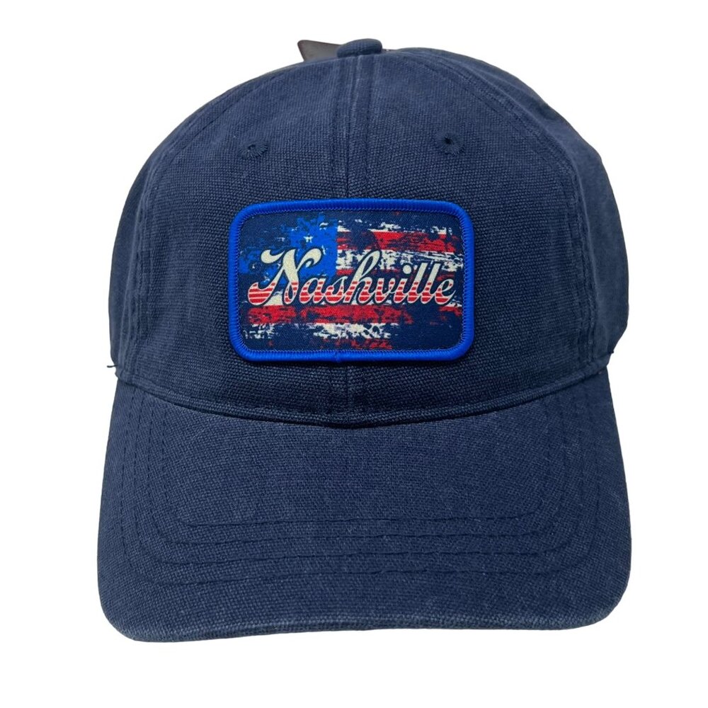 Good Land Nashville Baseball Hat Cap One SIze Snap Back Tattered Maiden Navy NEW